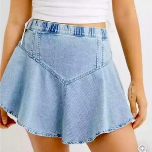 New Aerie Denim Circle Mini Skirt Womens Medium